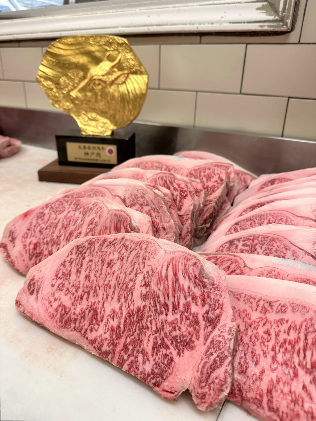 A5 BMS12 Japanese Wagyu Kobe Beef NY Strip - Alpine Butcher